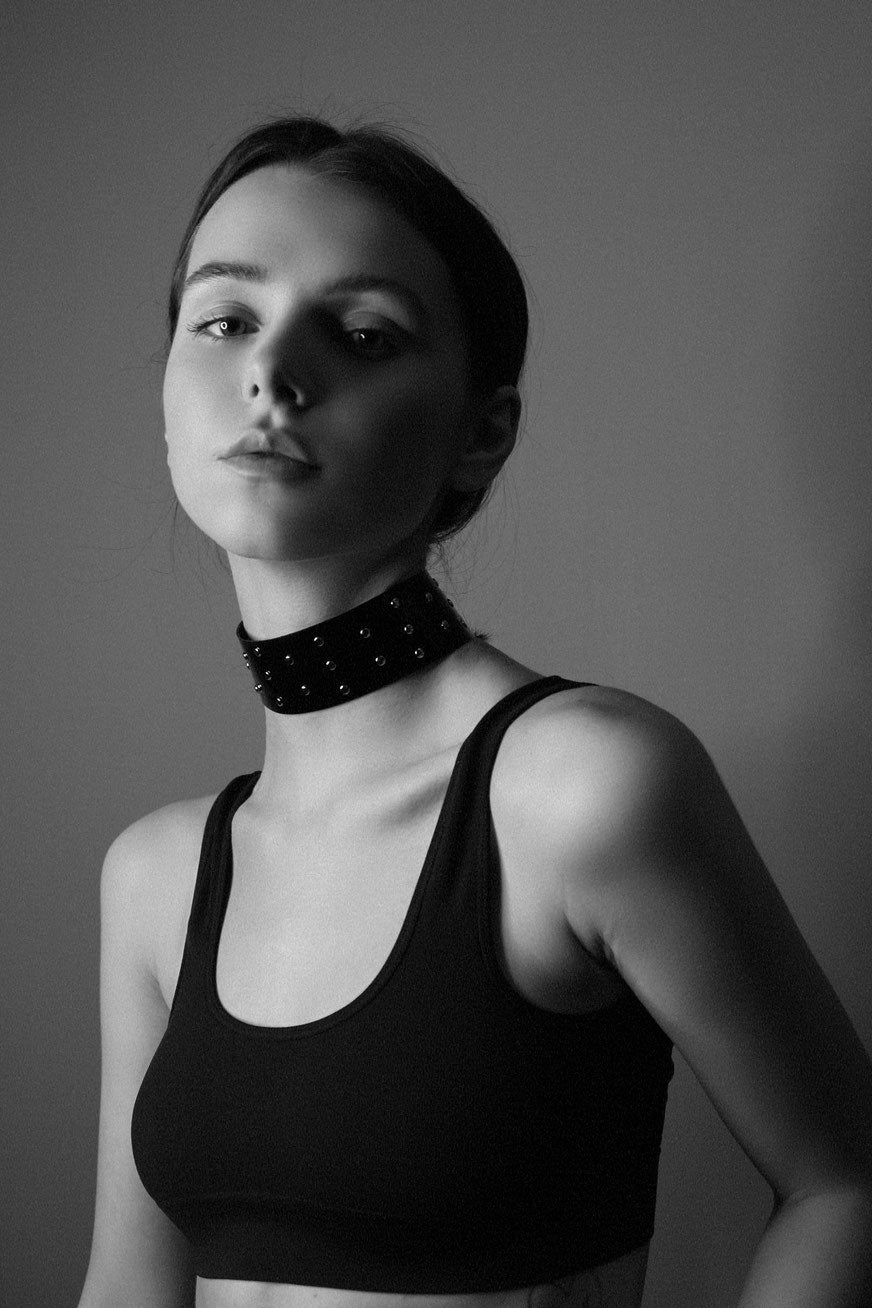 BLACK CHOKER - 50mm with studs