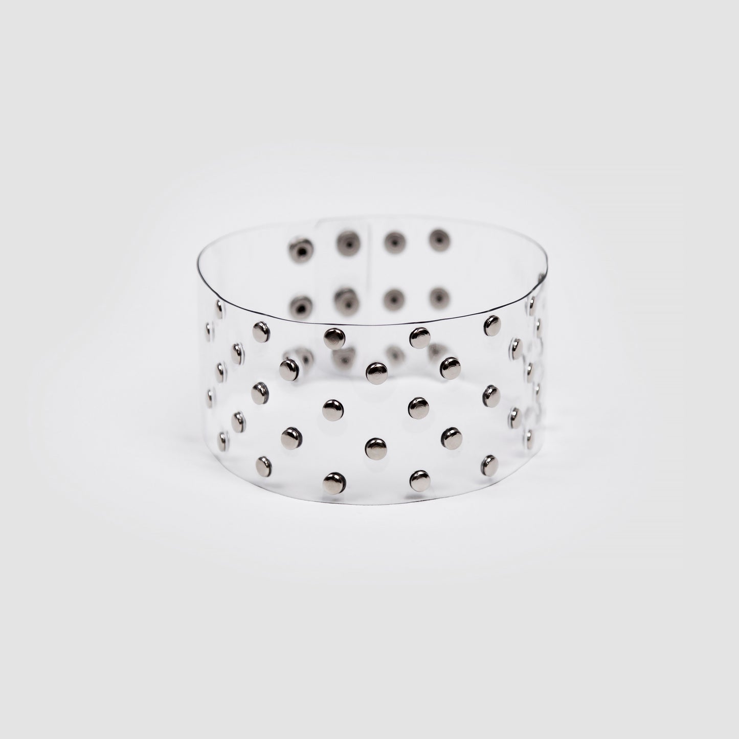 CLEAR CHOKER 50mm - with studs