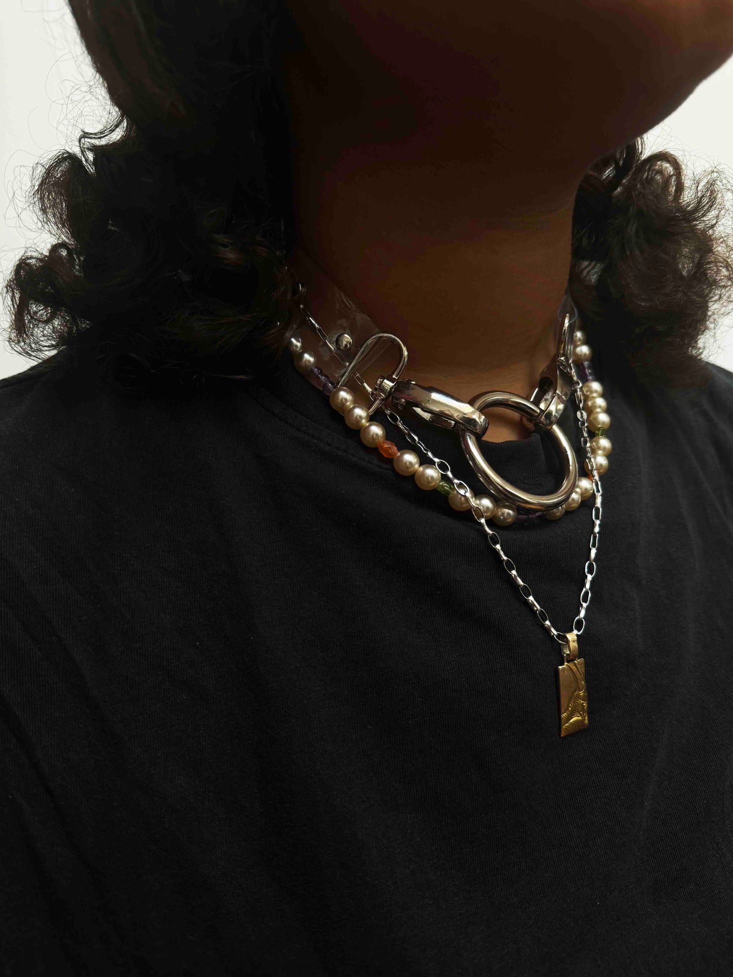 LG CHOKER WITH MINI STUDS